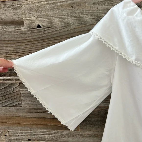 Harshman Amoret Peplum Blouse in White Size XS 100% Cotton NWT - Picture 3 of 11